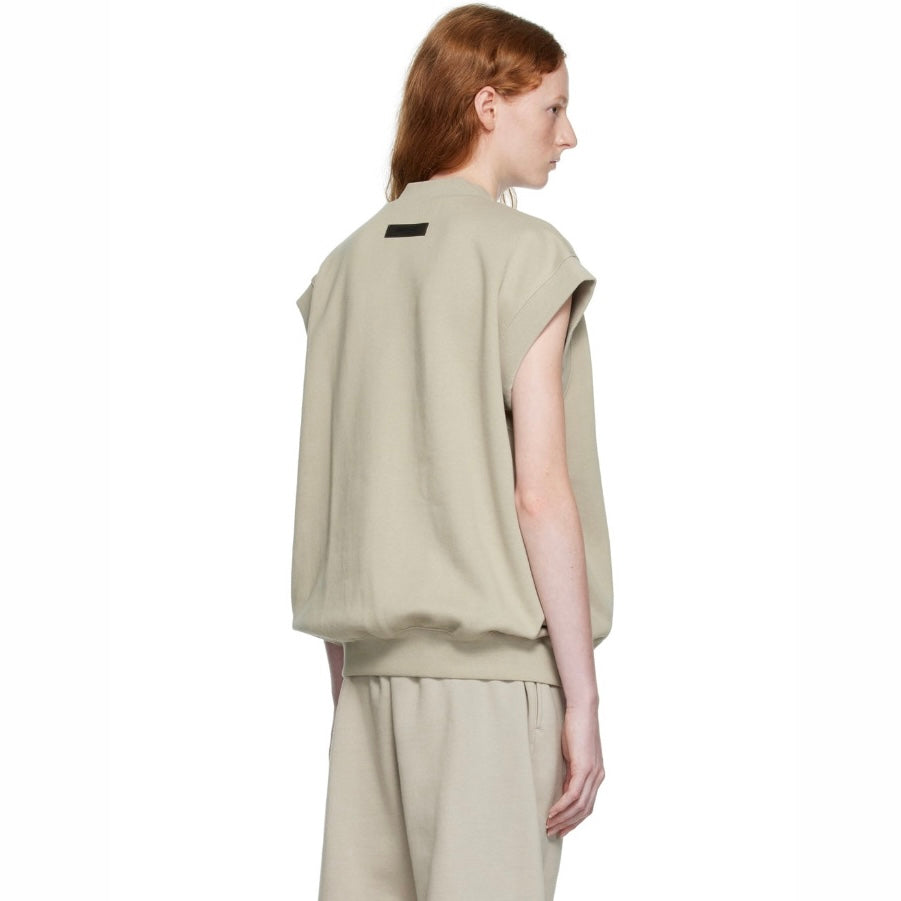 ESSENTIALS GRAY V-NECK VEST