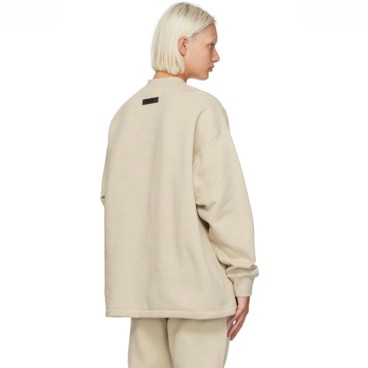 ESSENTIALS RELAXED CREWNECK SWEATSHIRT-WHEAT