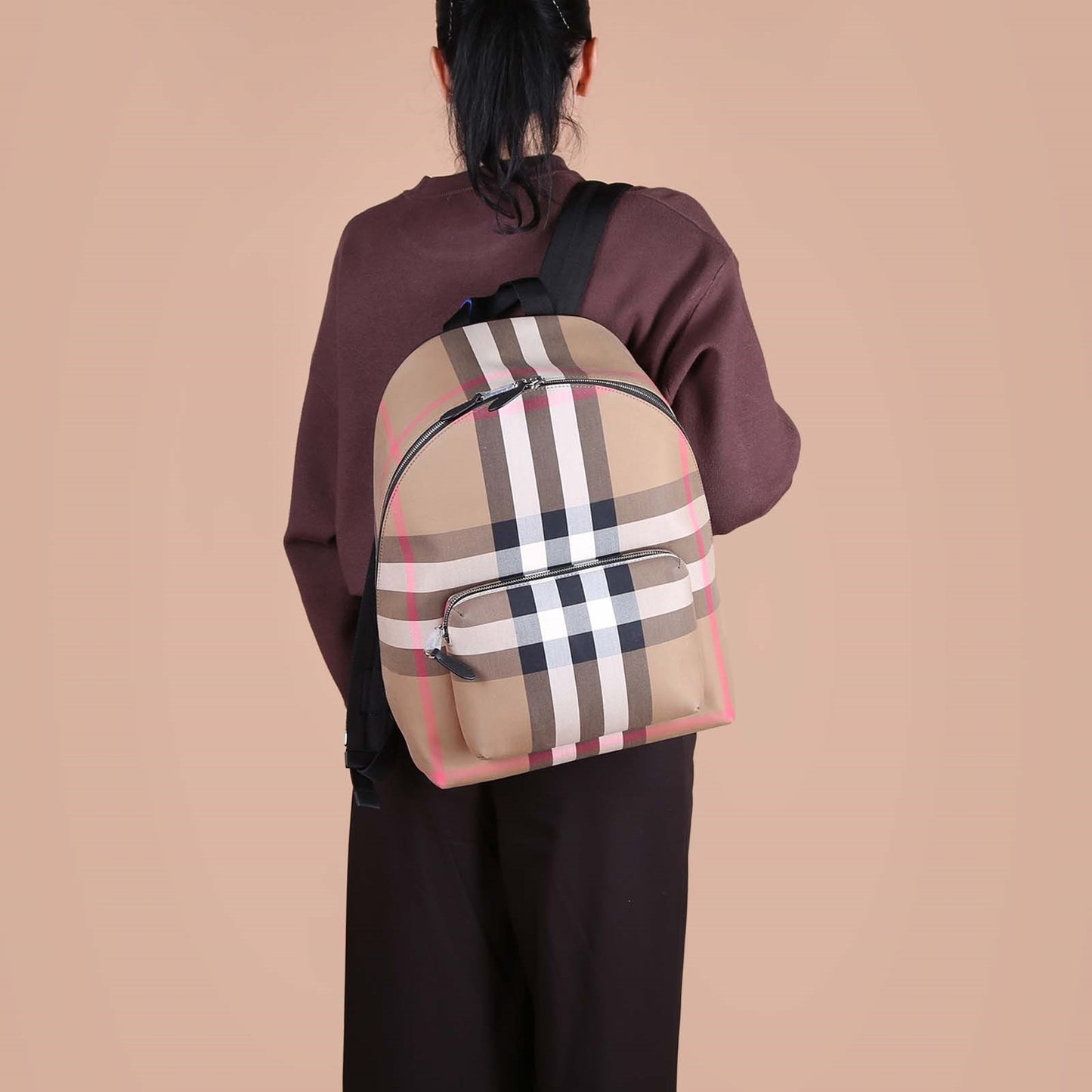 BURBERRY BB CHECK UNISEX BACKPACK