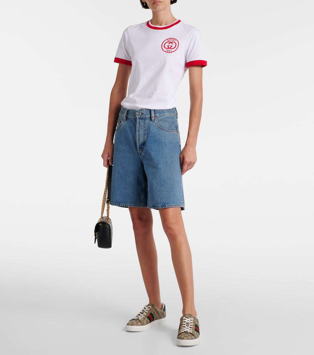 GUCCI GG WOMENS LOW TOP ACE SNEAKERS