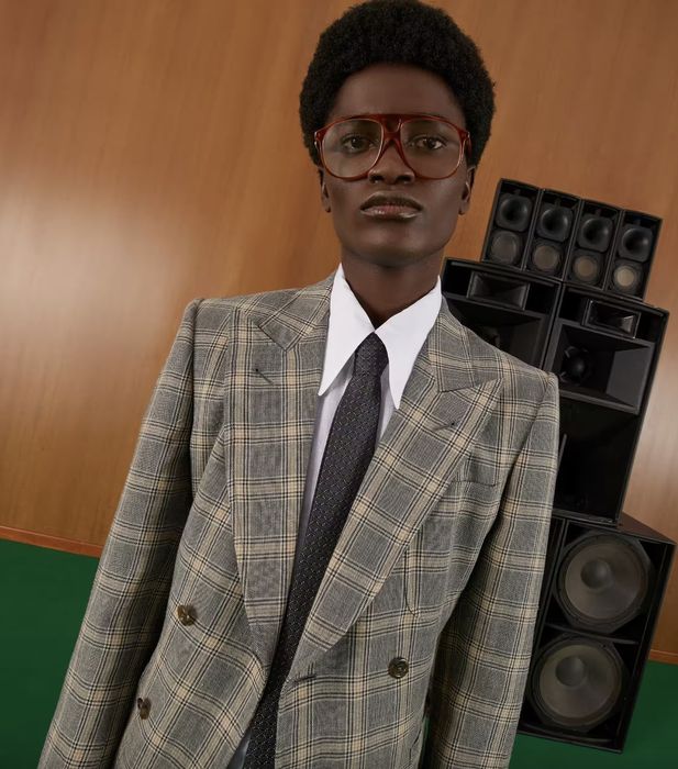 GUCCI GG JACQUARD SILK TIE