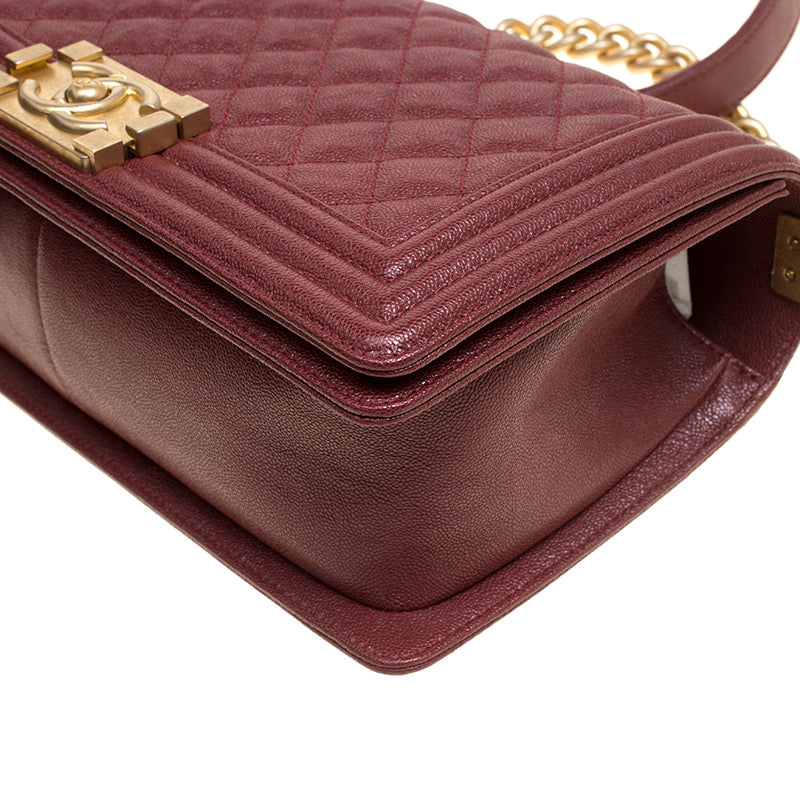CHANEL CC MEDIUM QUILTED BOY CAVIAR