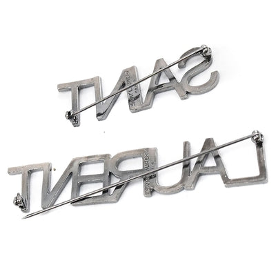 YVES SAINT LAURENT YSL LOGO BROOCH