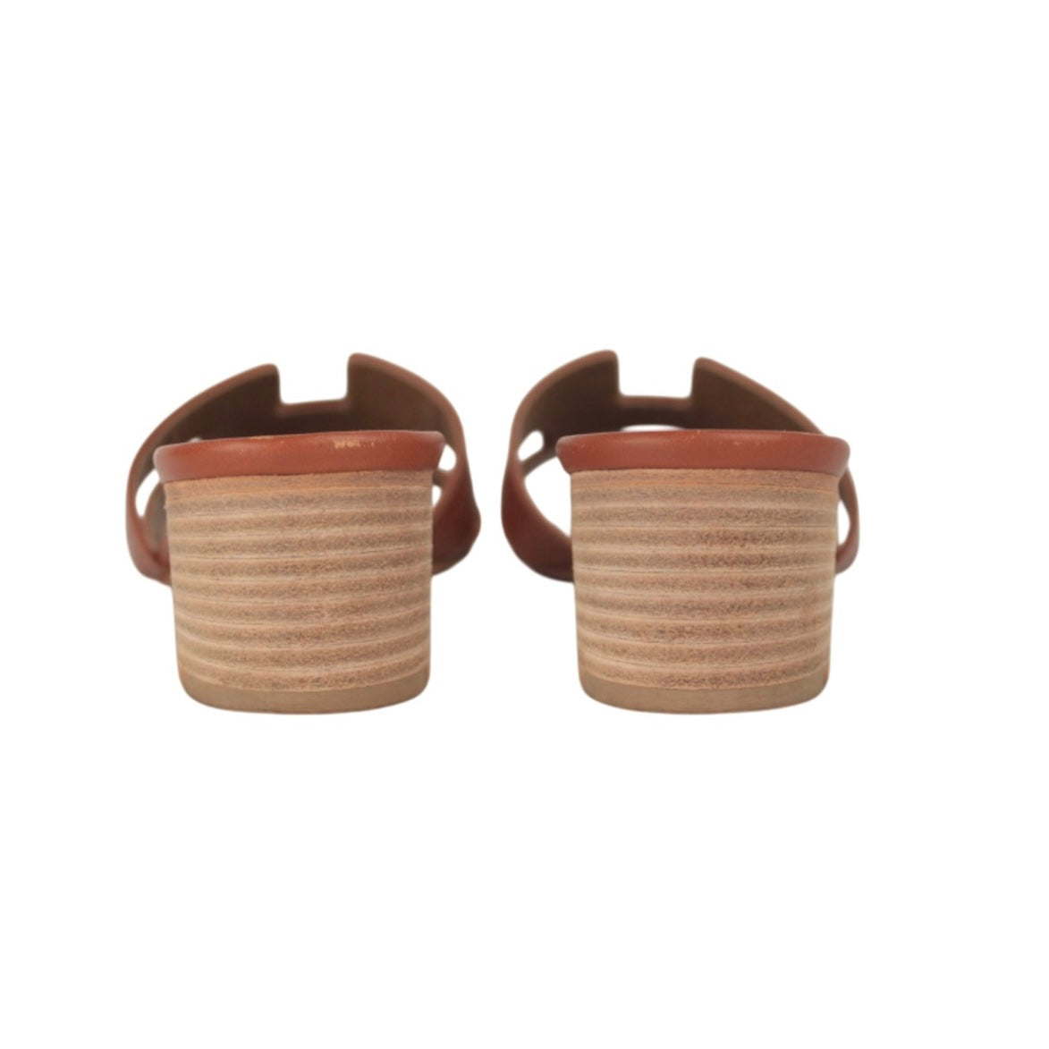 HERMES GOLD CALFSKIN LEATHER OASIS SANDALS