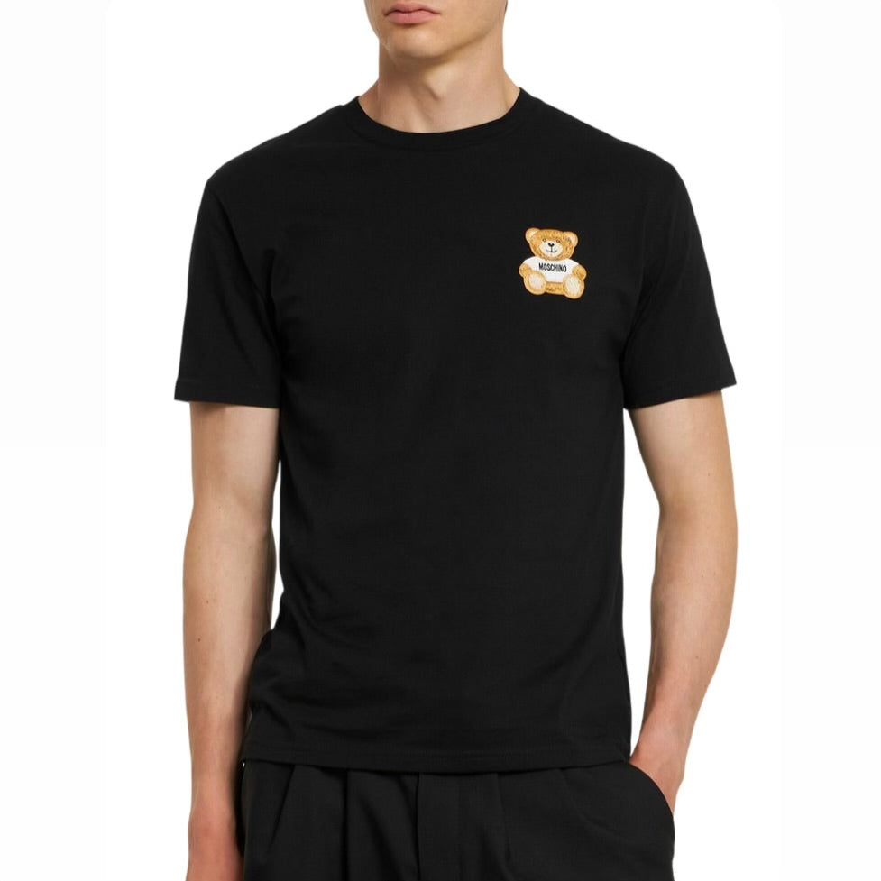 MOSCHINO BLACK TEDDY PATCH T-SHIRT