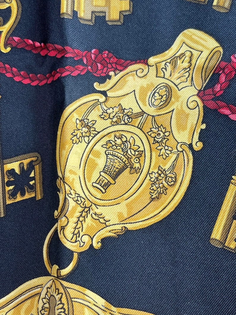 HERMES SILK SCARF PARIS LES CLEFS CATY LATHAM