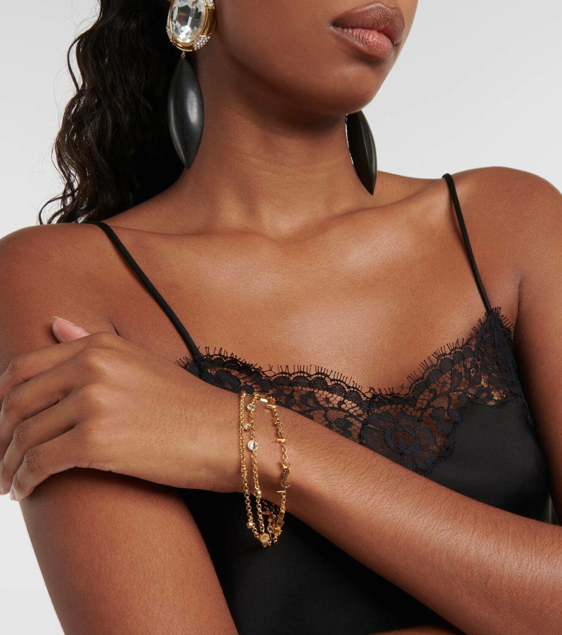 YVES SAINT LAURENT YSL CASSANDRE MULTI- CHAIN BRACELET