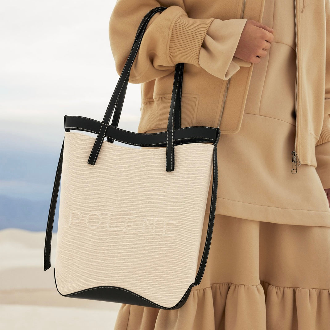 POLENE ILO EDITION BLACK TOTE BAG