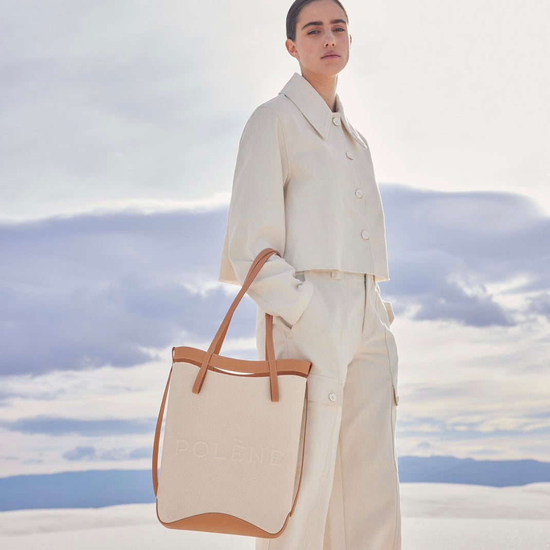 POLENE ILO EDITION TAN TOTE BAG