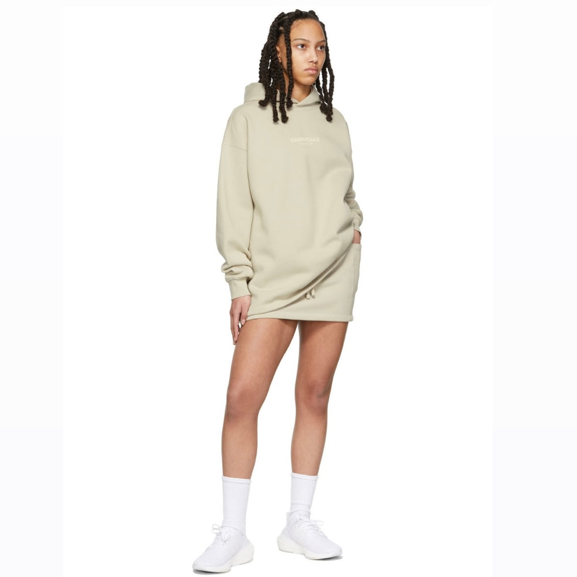 ESSENTIALS BEIGE UNISEX RELAXED HOODIE