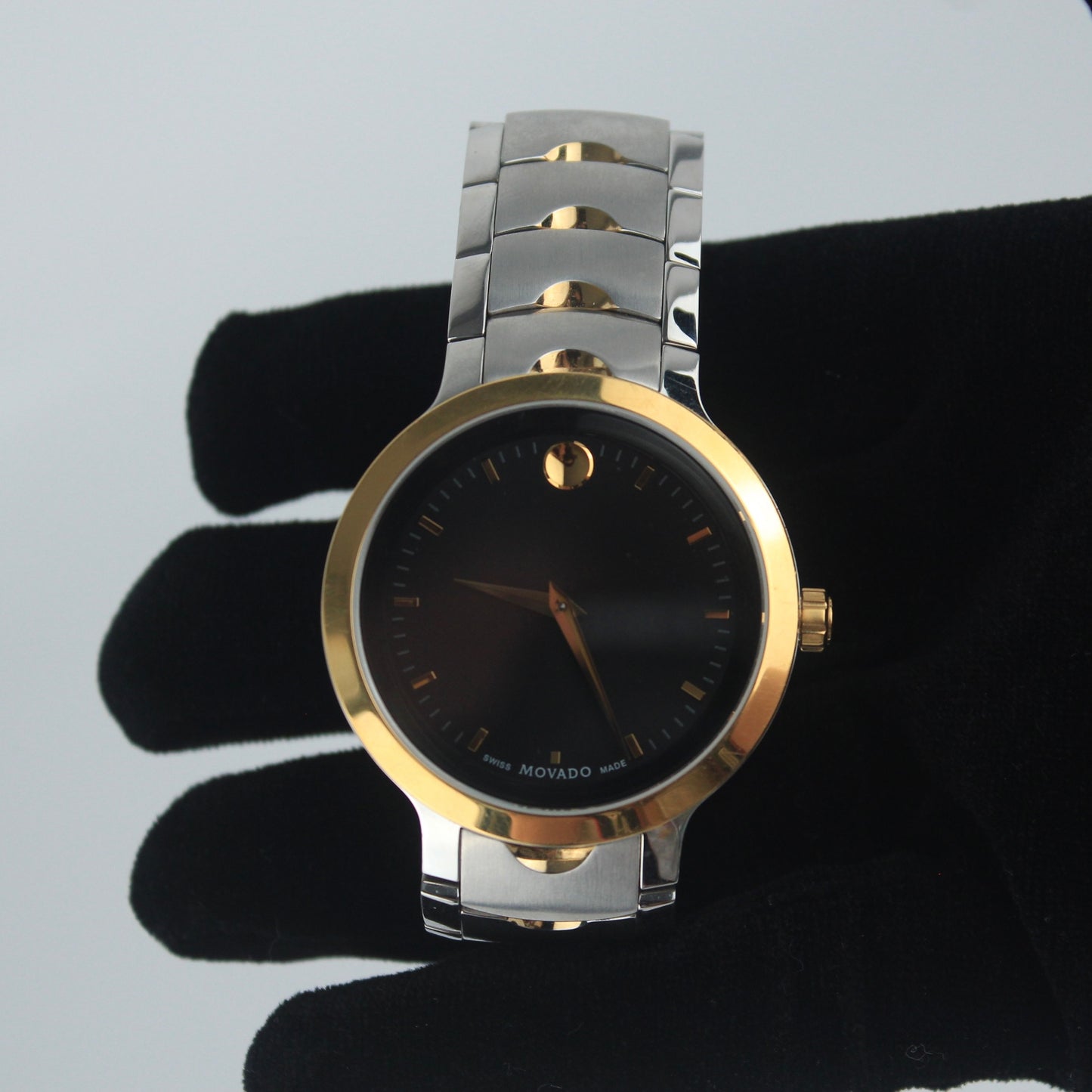 MOVADO LUNO BLACK DIAL MEN’S WATCH