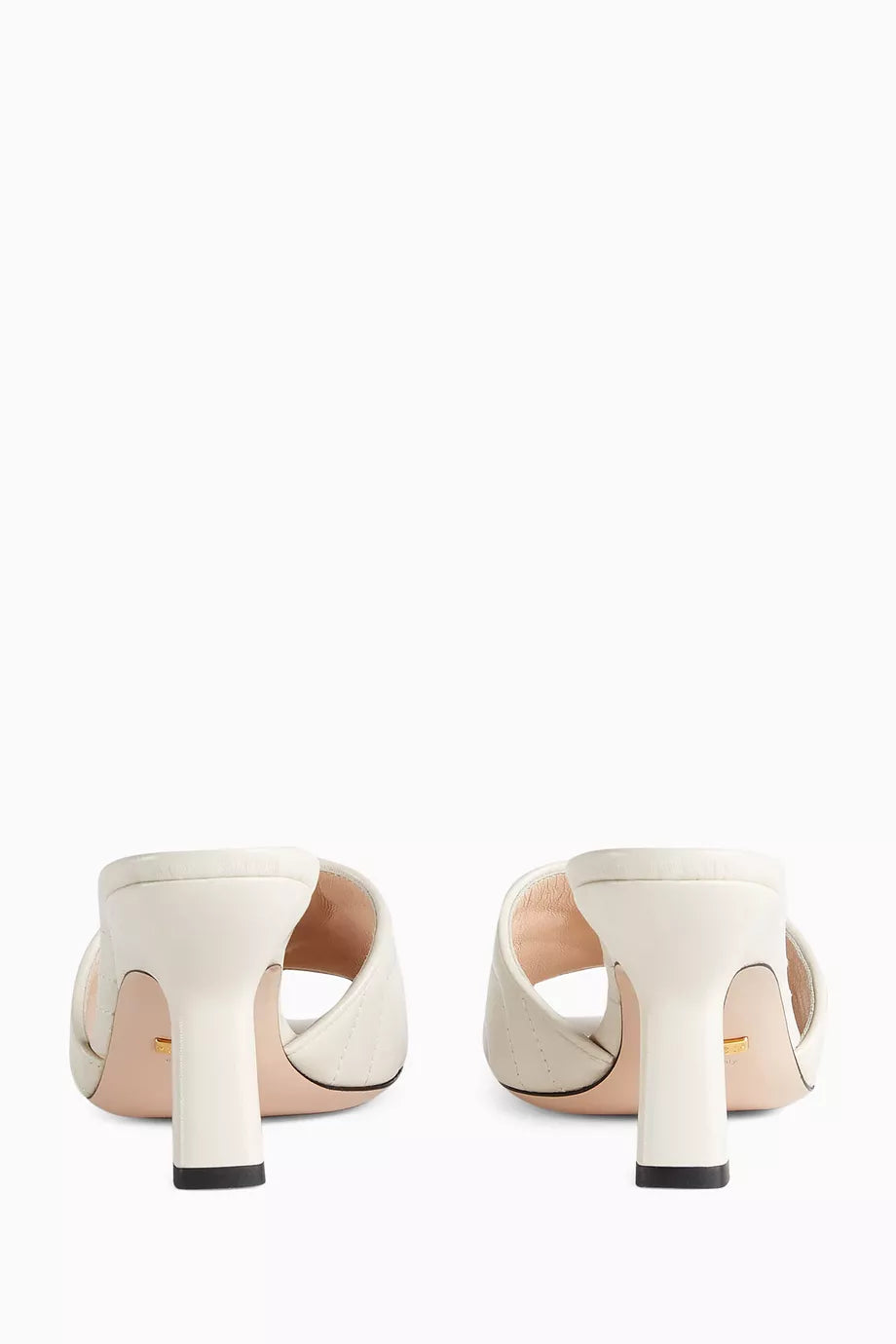 GUCCI GG MARMONT  75 DOUBLE G MULES IN MATELASSE