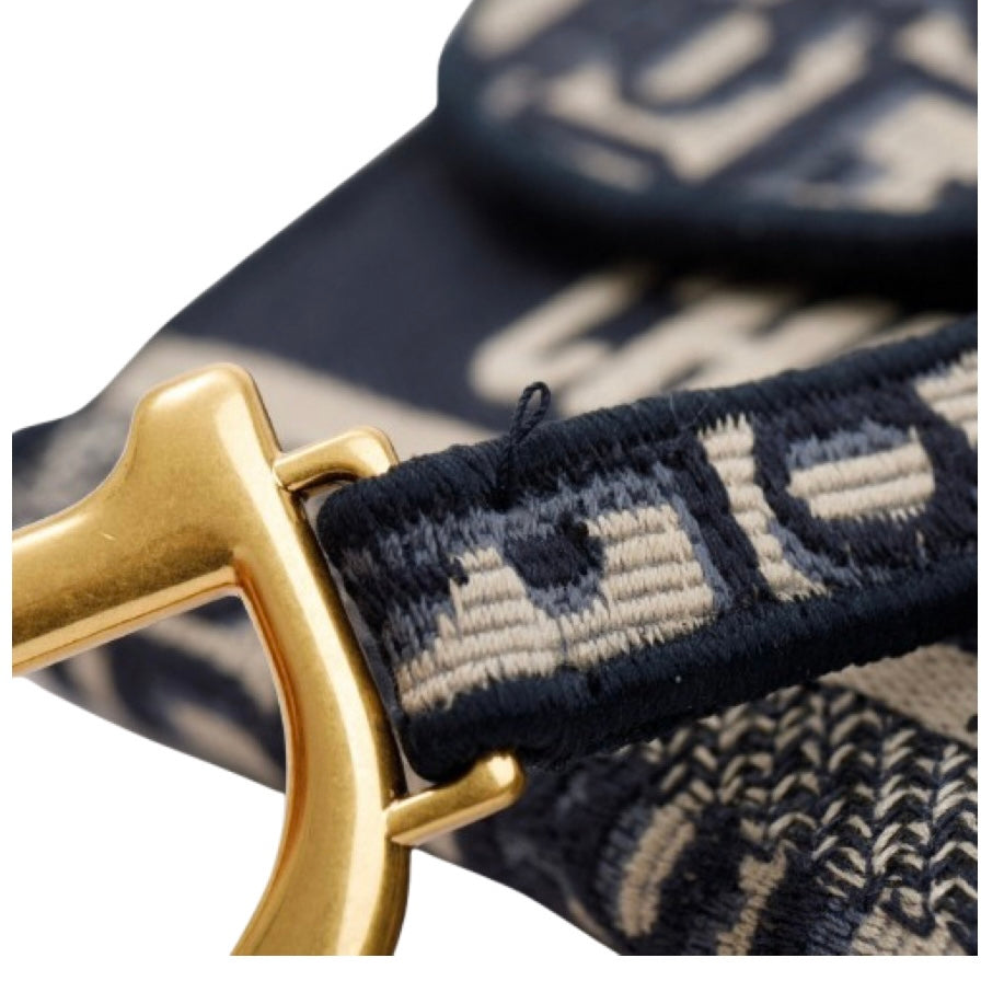 CHRISTIAN DIOR OBLIQUE SLIM SADDLE POUCH/ CROSSBODY/ BELT BAG