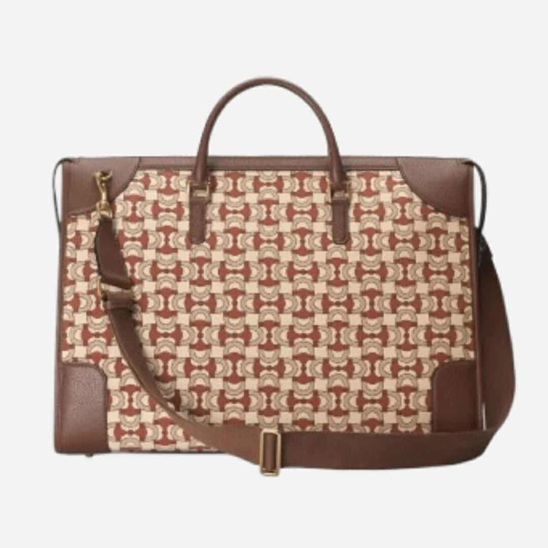 GUCCI INTERLOCKING G JACQUARD DUFFLE BAG
