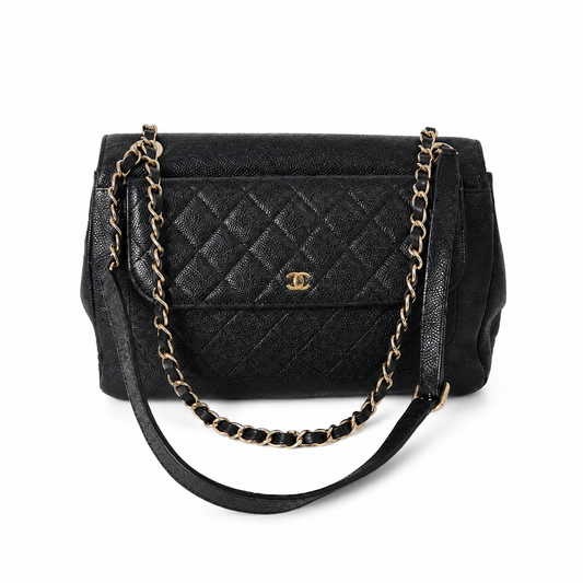 CHANEL CC QUILTED FLAP POCKEY SHOULDER BAG 2 in 1 STYLE