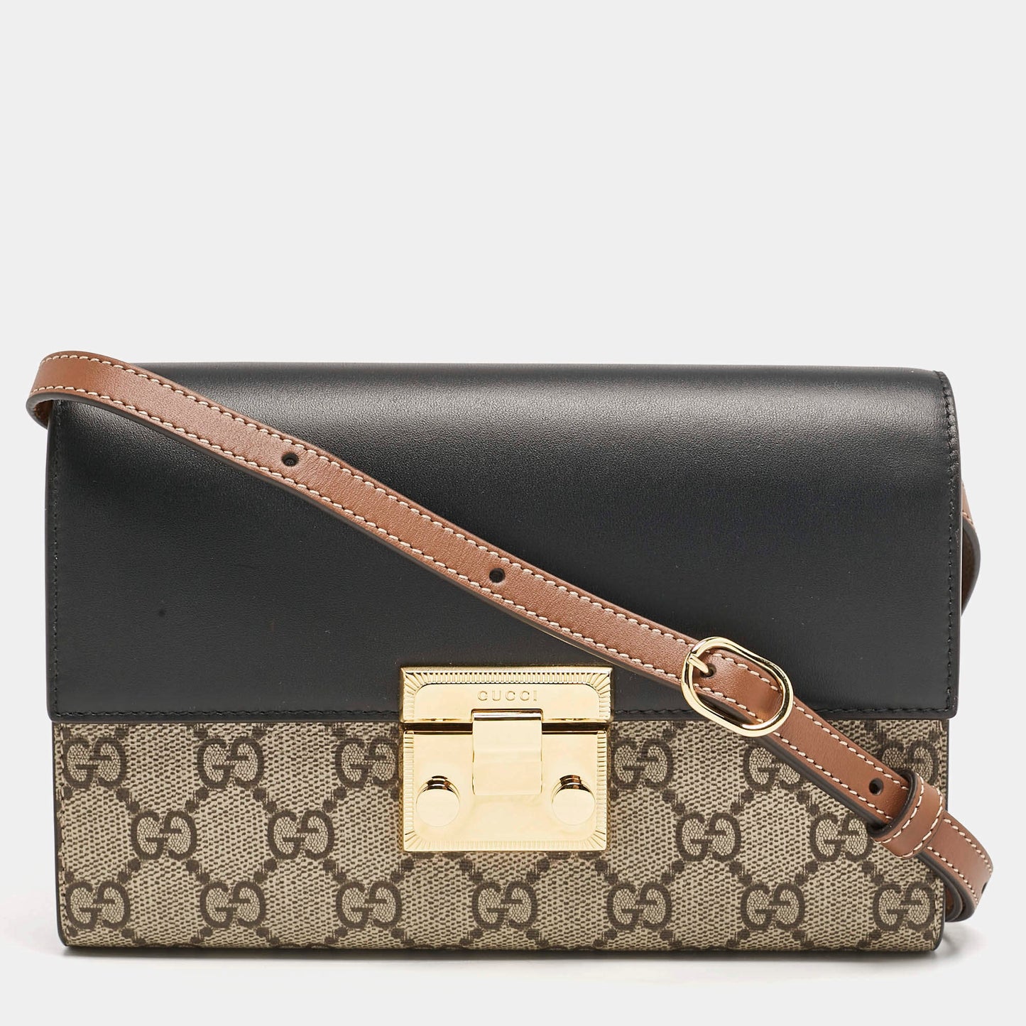 GUCCI GG SUPREME PADLOCK CROSSBODY BAG