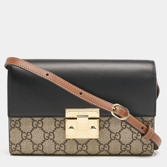 GUCCI GG SUPREME PADLOCK CROSSBODY BAG