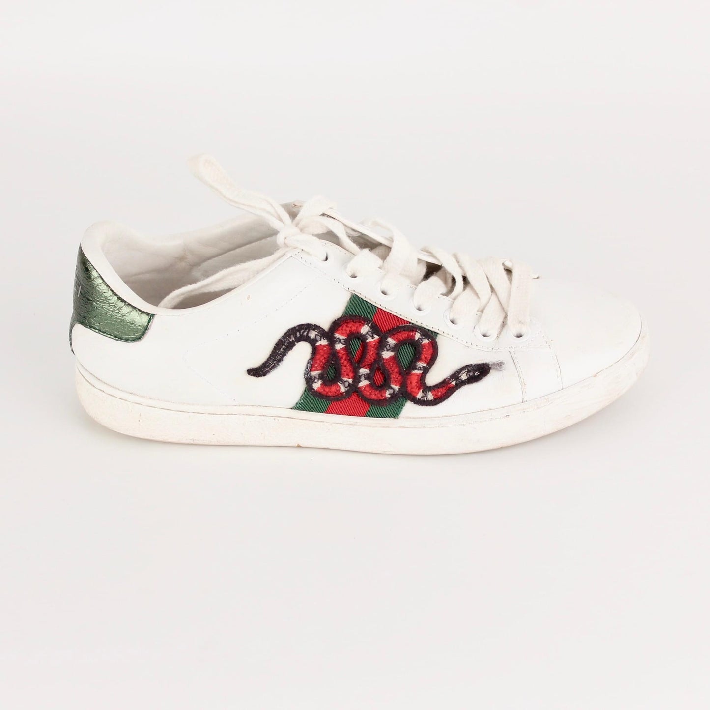 GUCCI ACE EMBROIDERED SNAKE