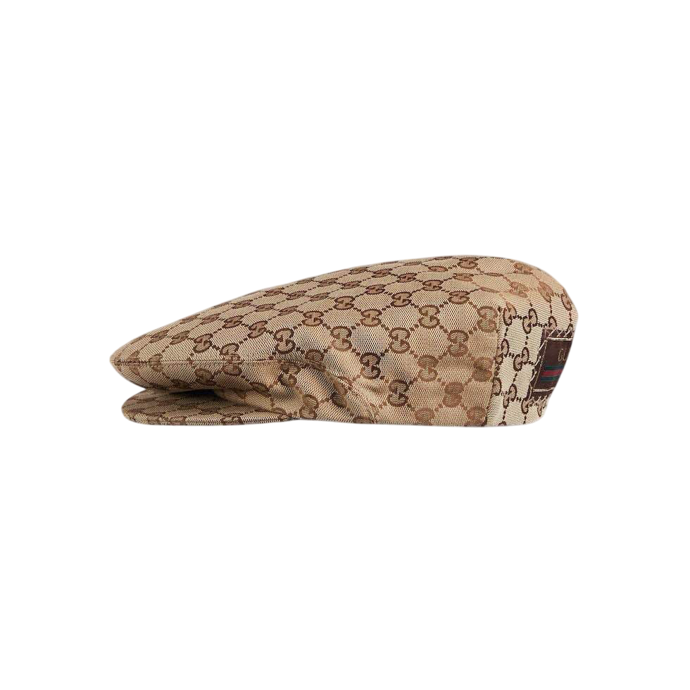 GUCCI MONOGRAM DRILL FLAT CAP
