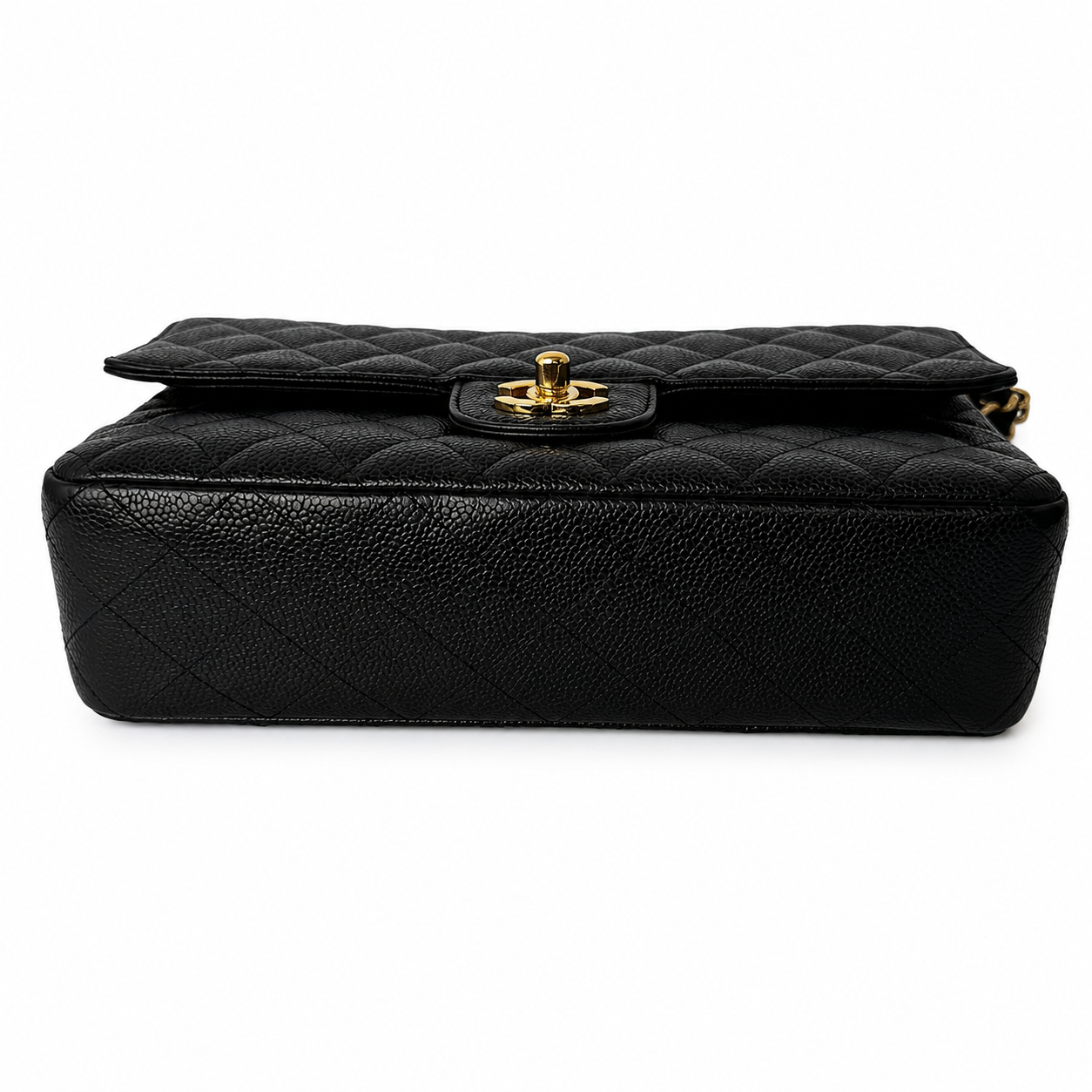 CHANEL CC MEDIUM CAVIAR BLACK WITH GHW