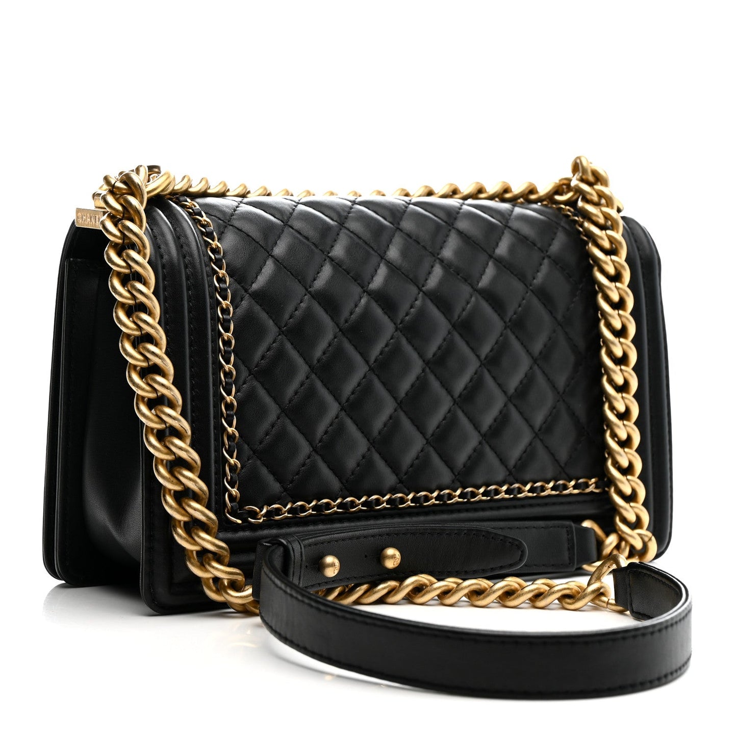 CHANEL CC LAMBSKIN CHAIN AROUND MEDIUM
BOY BAG
