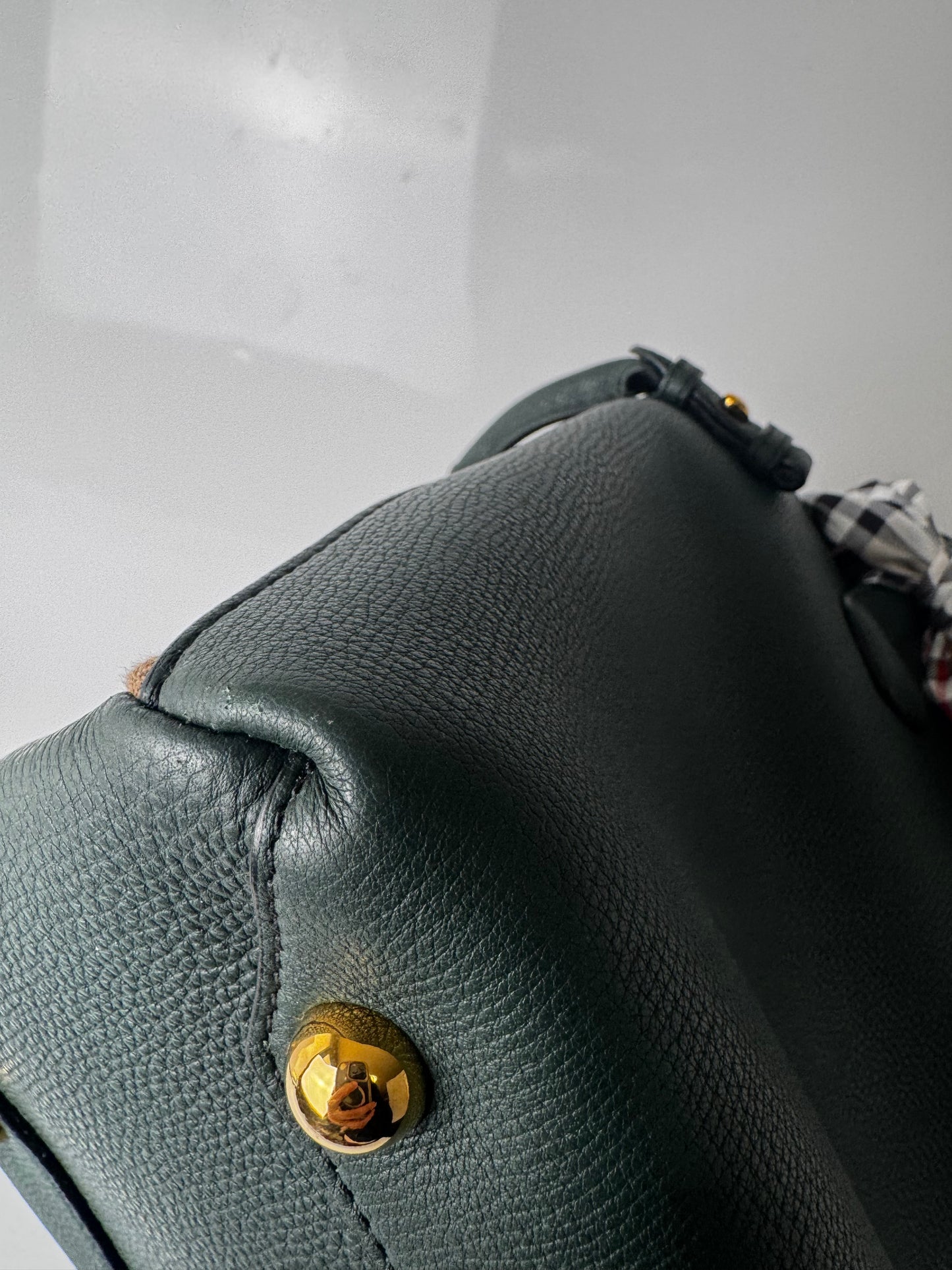 BURBERRY BB BANNER CHECK MEDIUM TOTE BAG