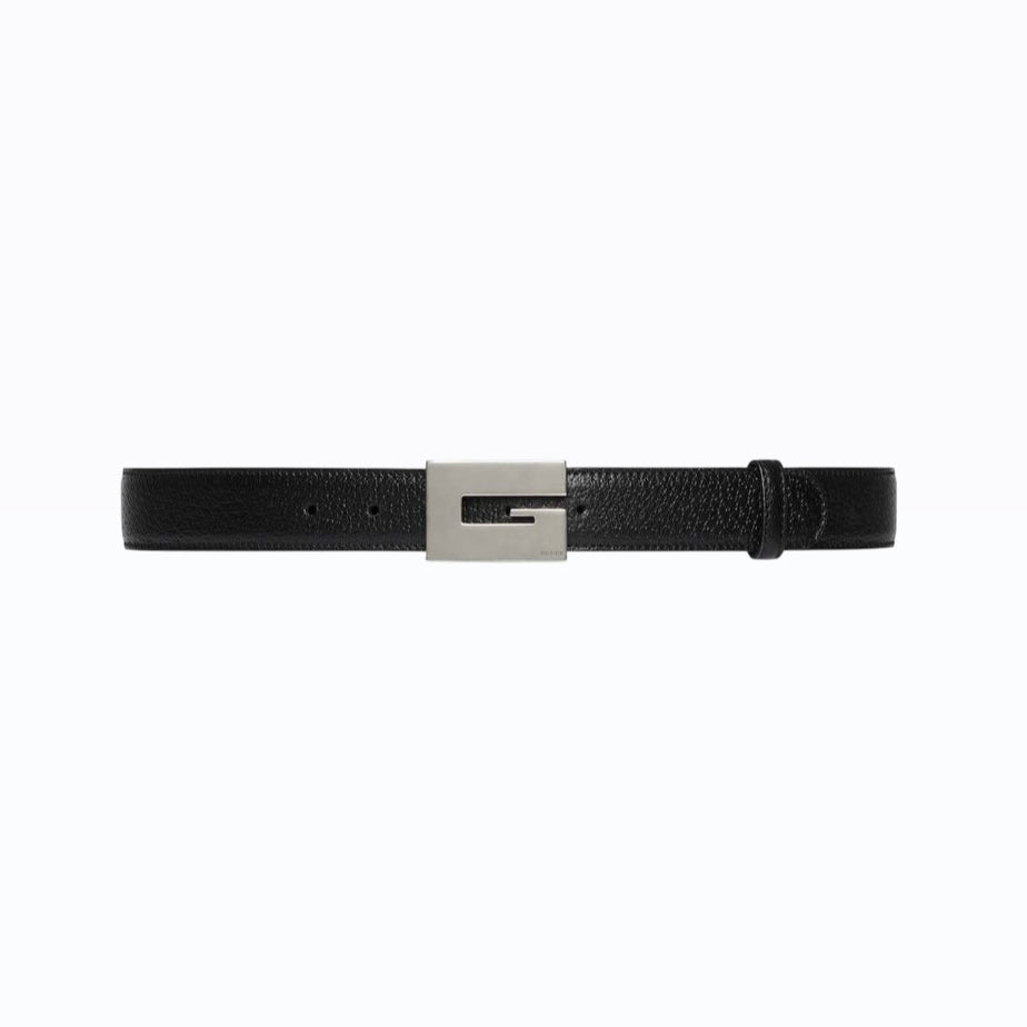 GUCCI BLACK LEATHER BELT