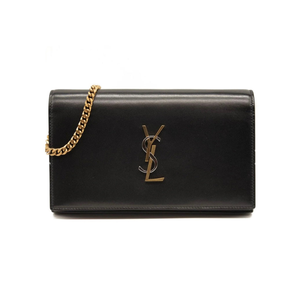 YSL YVES SAINT LAURENT MONOGRAM CASSANDRA TRI METAL CHAIN WOC