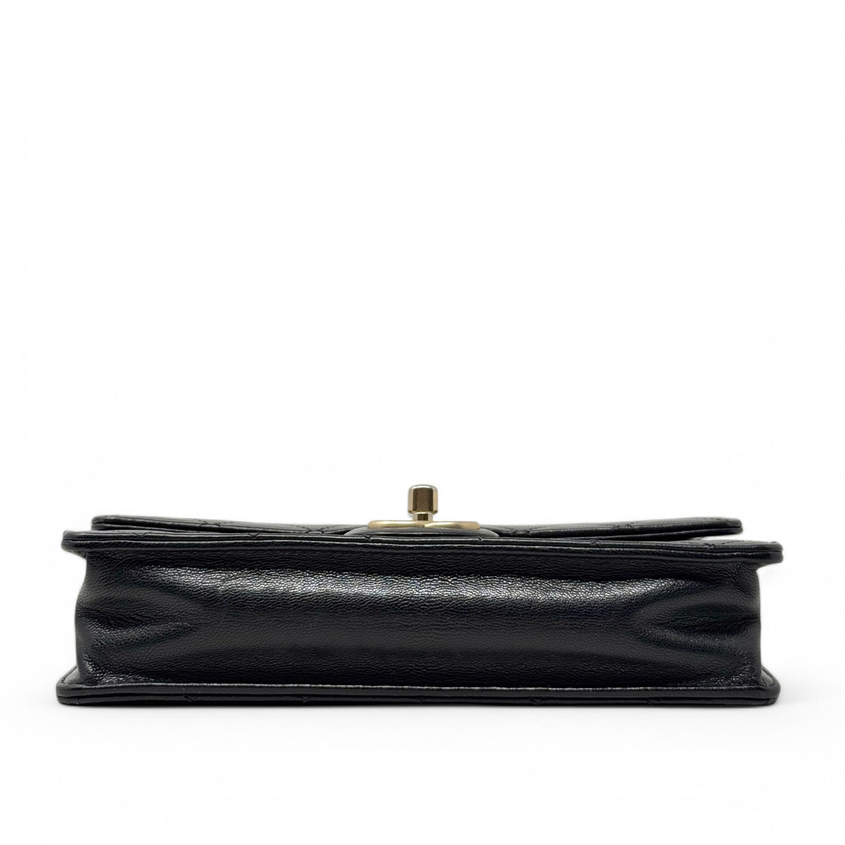 CHANEL CC BLACK SMALL CHIC PEARL FLAP
