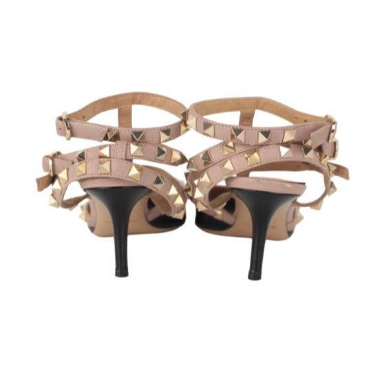 ROCKSTUD CAGED PATENT LEATHER PUMPS 65