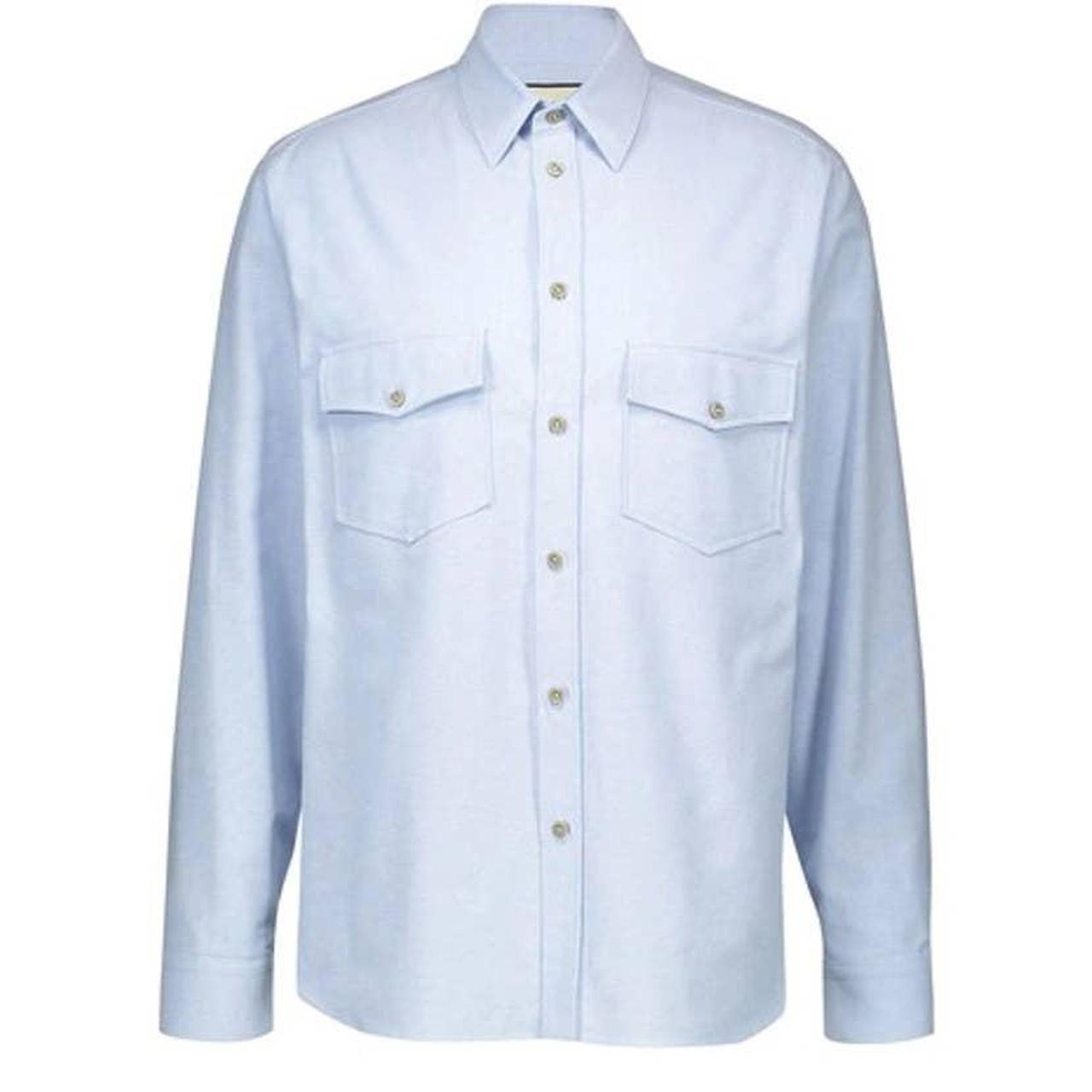 GUCCI GG WOMENS OXFORD LONGSLEEVE WITH LOGO EMBROIDERY