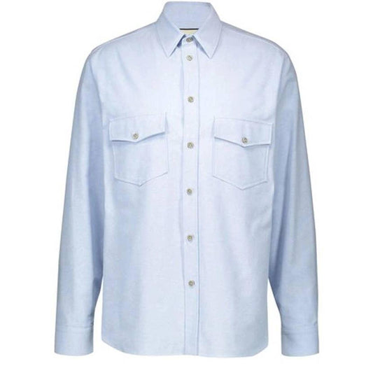 GUCCI GG WOMENS OXFORD LONGSLEEVE WITH LOGO EMBROIDERY