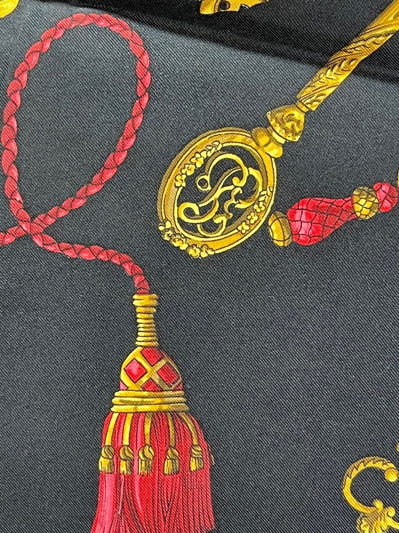 HERMES SILK SCARF PARIS LES CLEFS CATY LATHAM