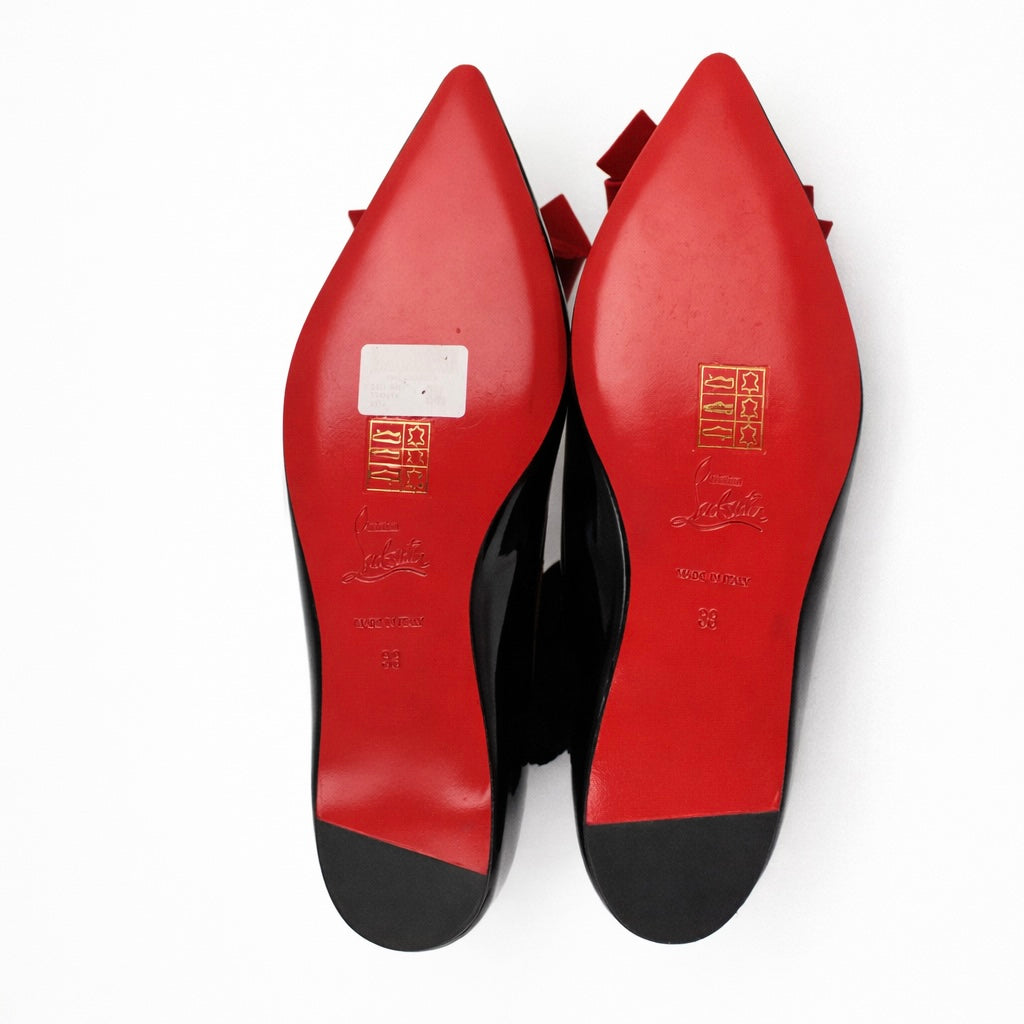 CHRISTIAN LOUBOUTIN TRICOLOR SUSPENODO FLATS