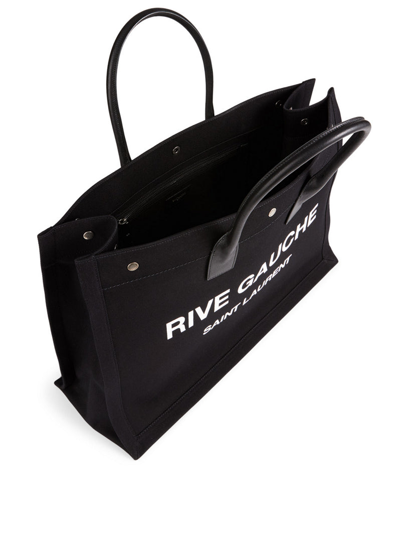 YVES SAINT LAURENT YSL RIVE GAUCHE  BLACK LARGE TOTE