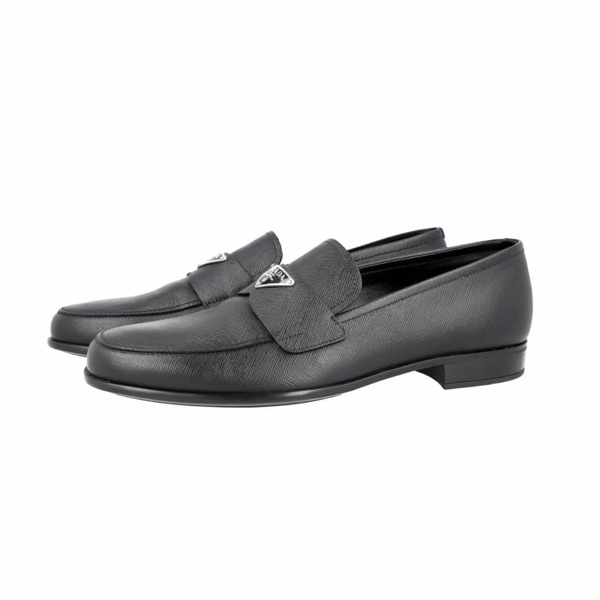 PRADA SAFFIANO LEATHER LOAFERS