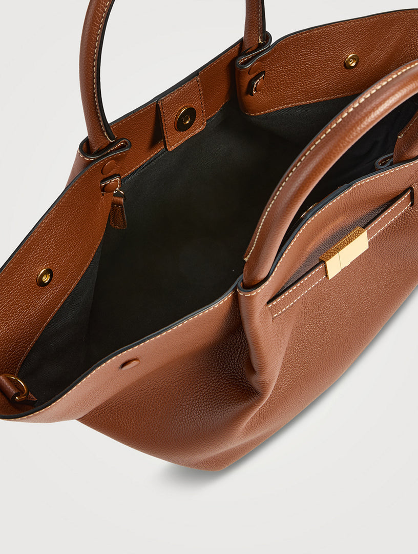 DEMELLIER MIDI NEW YORK LEATHER BAG