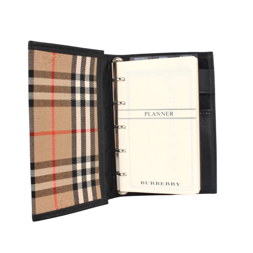 BURBERRY CHECK PATTERN SYSTEM NOTEBOOK