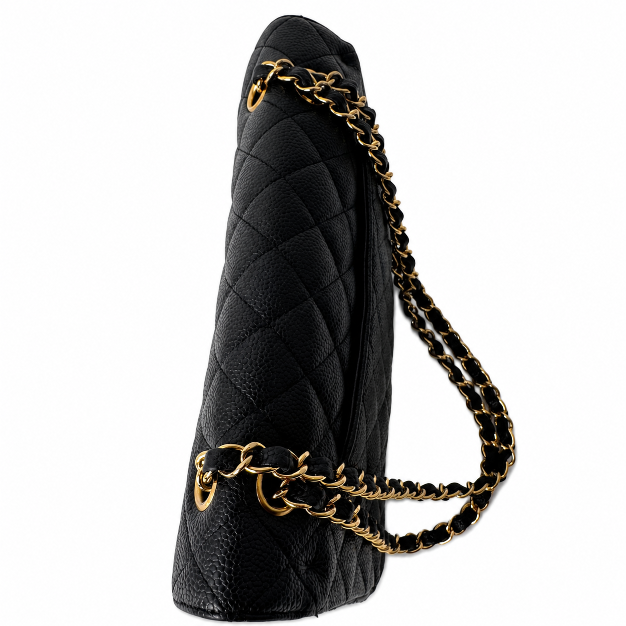 CHANEL CC MEDIUM CAVIAR BLACK WITH GHW