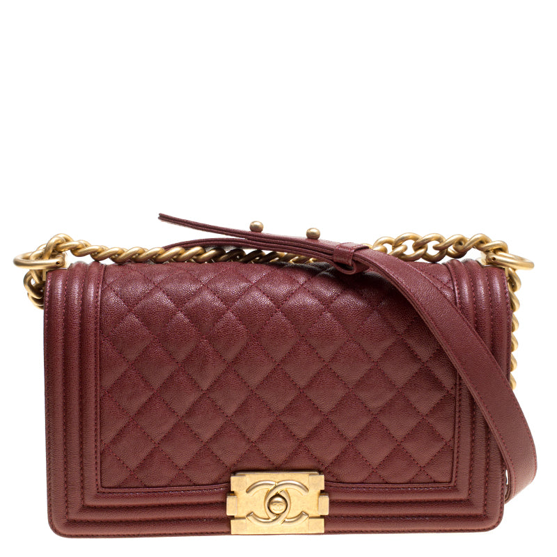 CHANEL CC MEDIUM QUILTED BOY CAVIAR