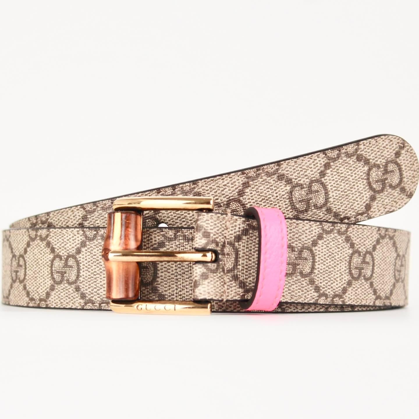 GUCCI BELT WITH BAMBOO BUCKLE IN BEIGE