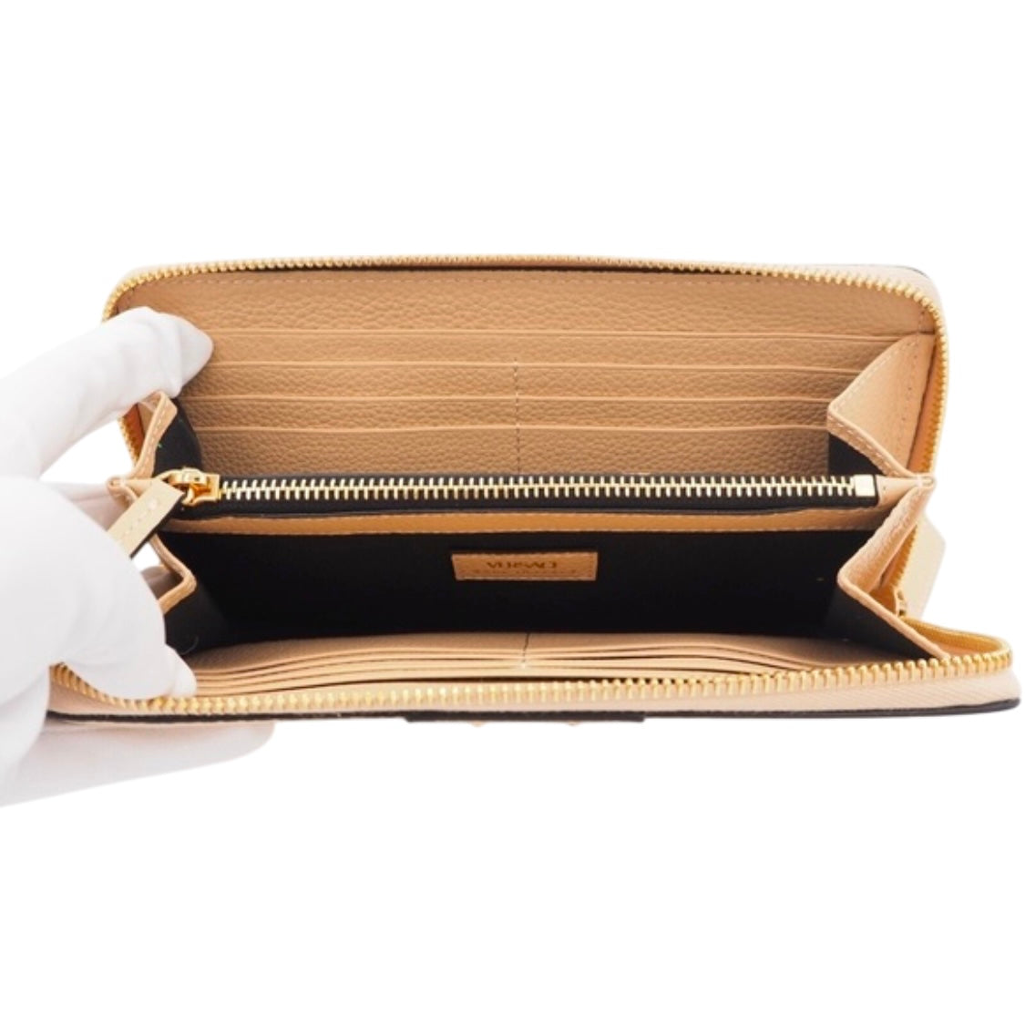 VERSACE SMALL TOP HANDLE BAG WITH MATCHING ZIPPY WALLET