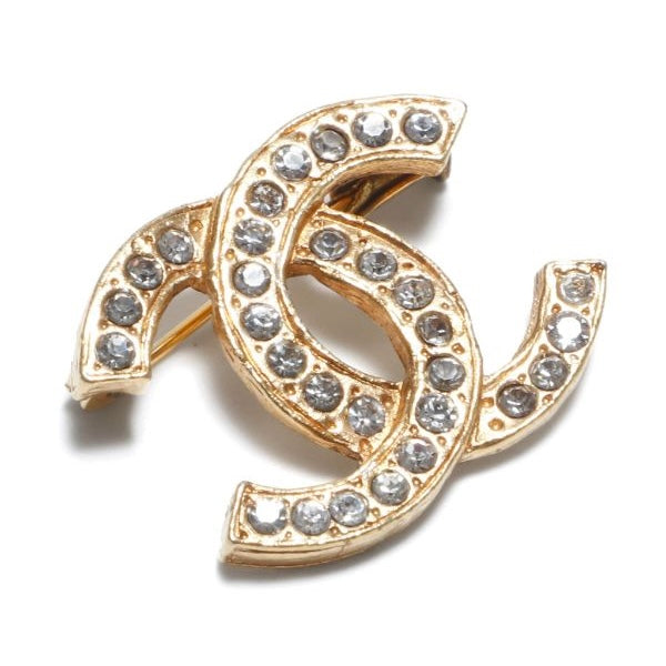 CHANEL RHINESTONE CC BROOCH