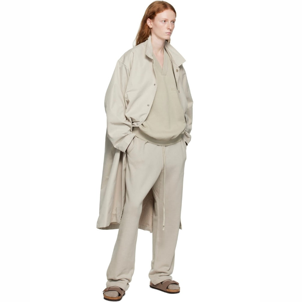 ESSENTIALS GRAY V-NECK VEST