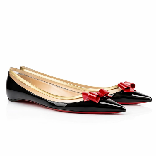 CHRISTIAN LOUBOUTIN TRICOLOR SUSPENODO FLATS