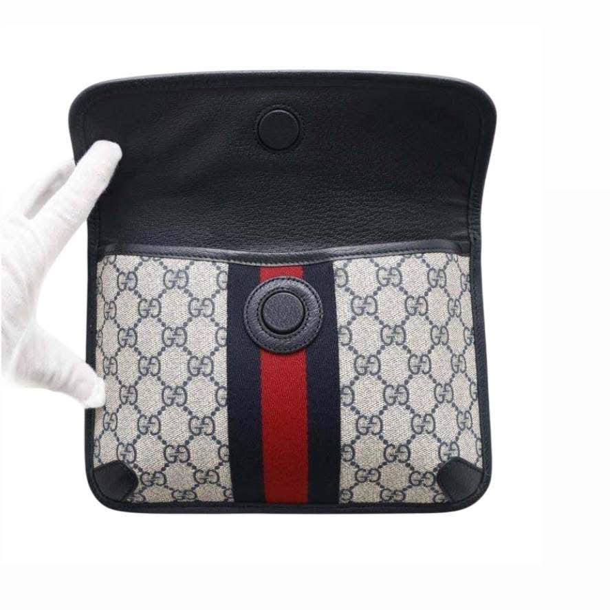 GUCCI GG SUPREME CANVAS LEATHER OPHIDIA BELT BAG