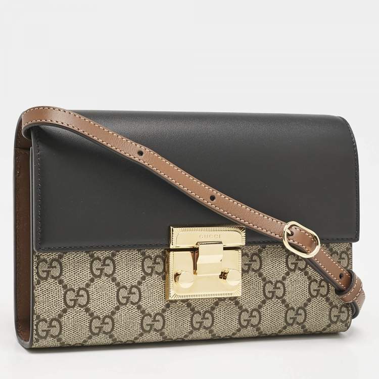 GUCCI GG SUPREME PADLOCK CROSSBODY BAG