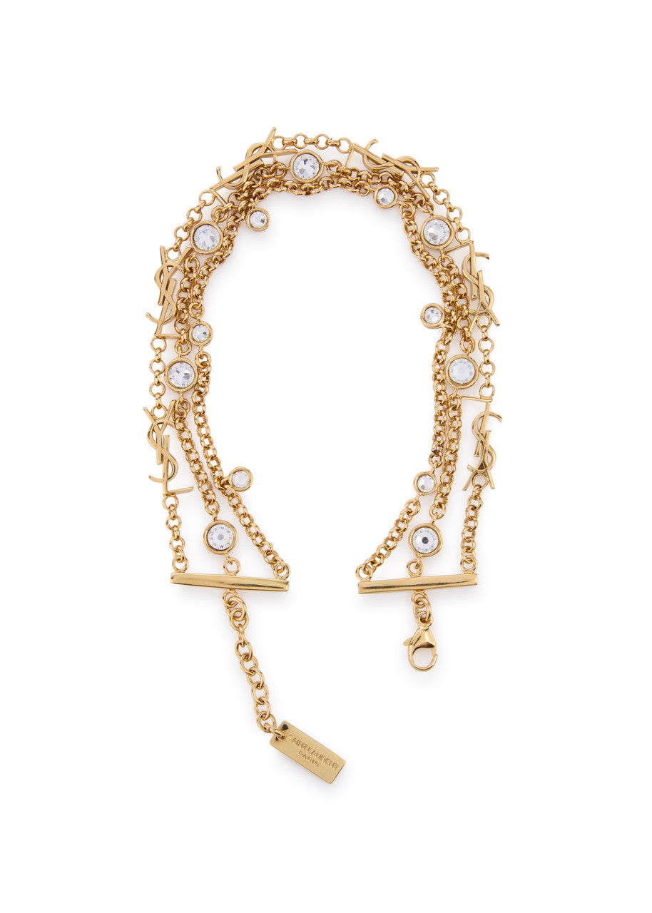 YVES SAINT LAURENT YSL CASSANDRE MULTI- CHAIN BRACELET