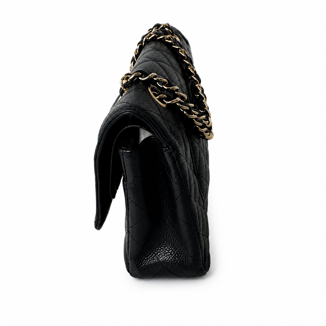 CHANEL CC MEDIUM CAVIAR BLACK WITH GHW
