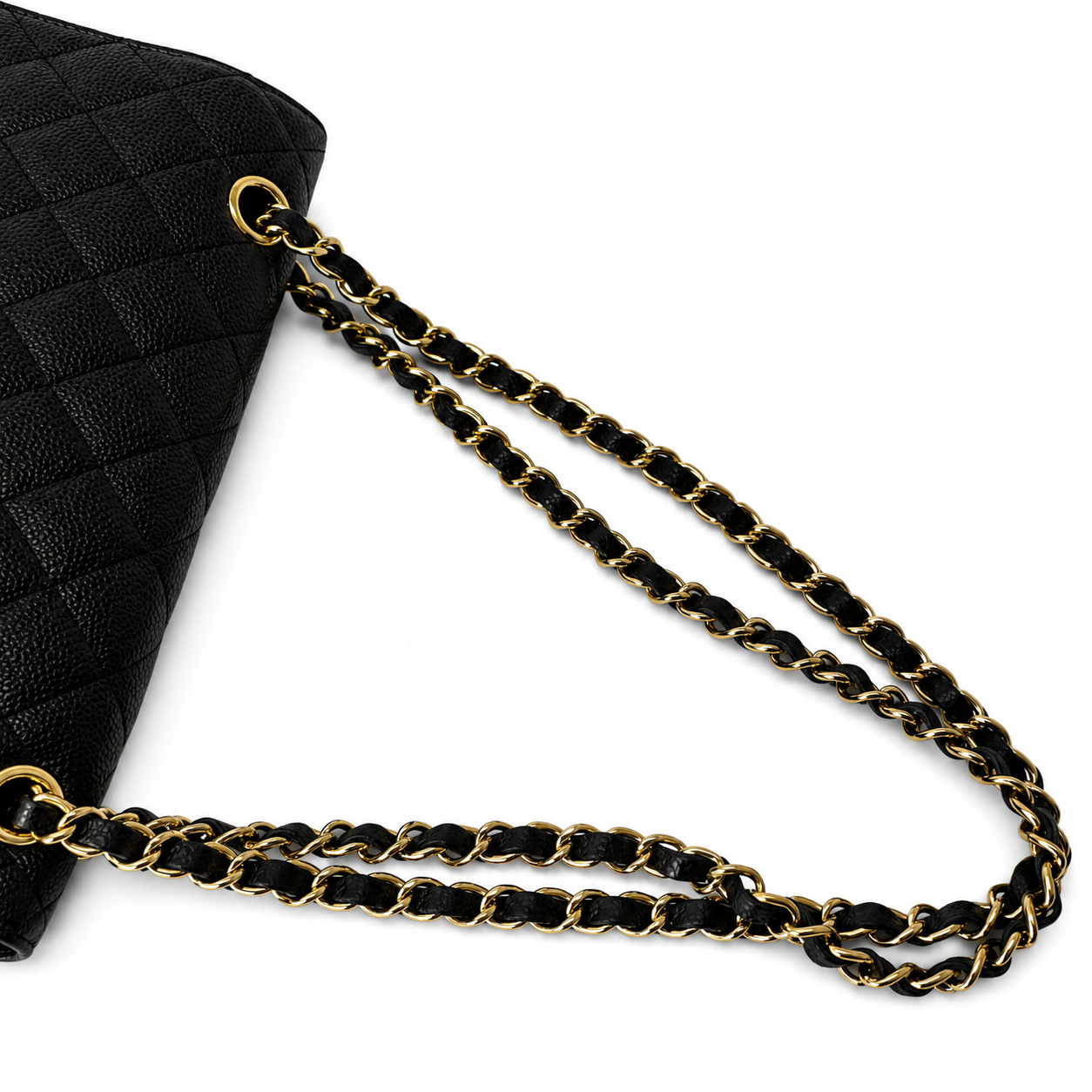 CHANEL CC MEDIUM CAVIAR BLACK WITH GHW